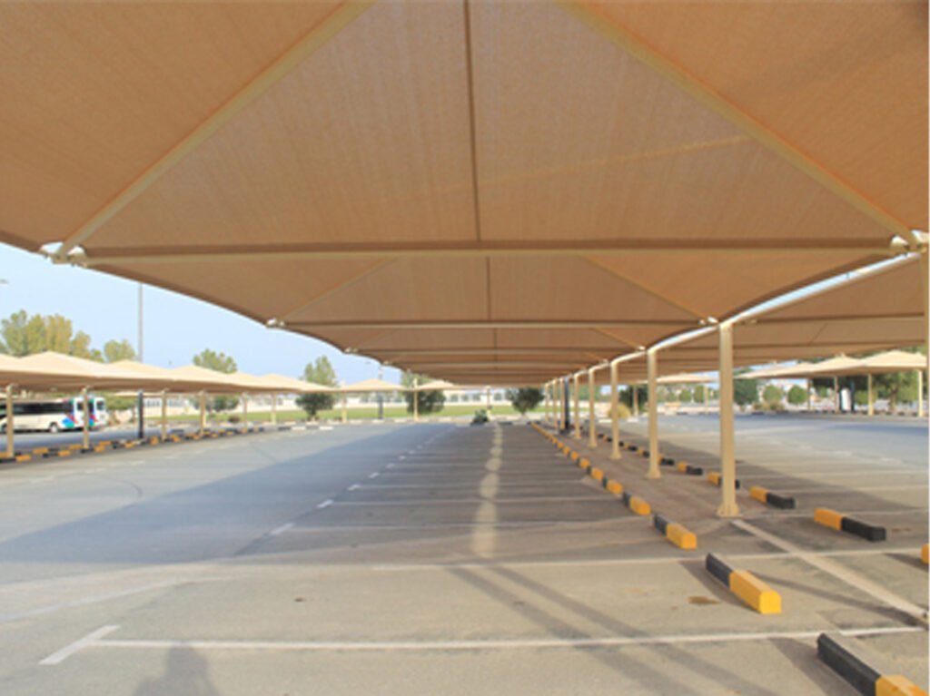 PYRAMID BOTTOM SUPPORT CAR PARKING SHADES (5)