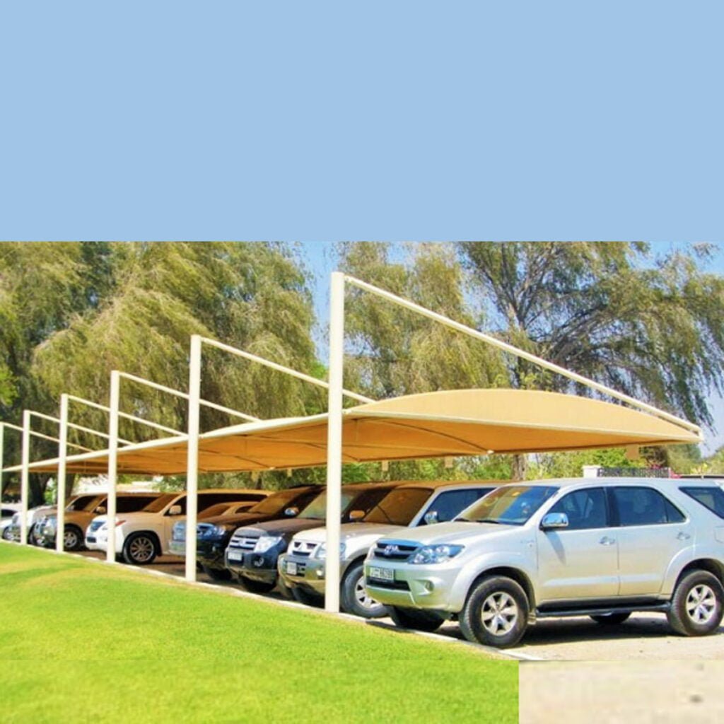 PYRAMID TOP SUPPORT CAR PARKING SHADES (4)