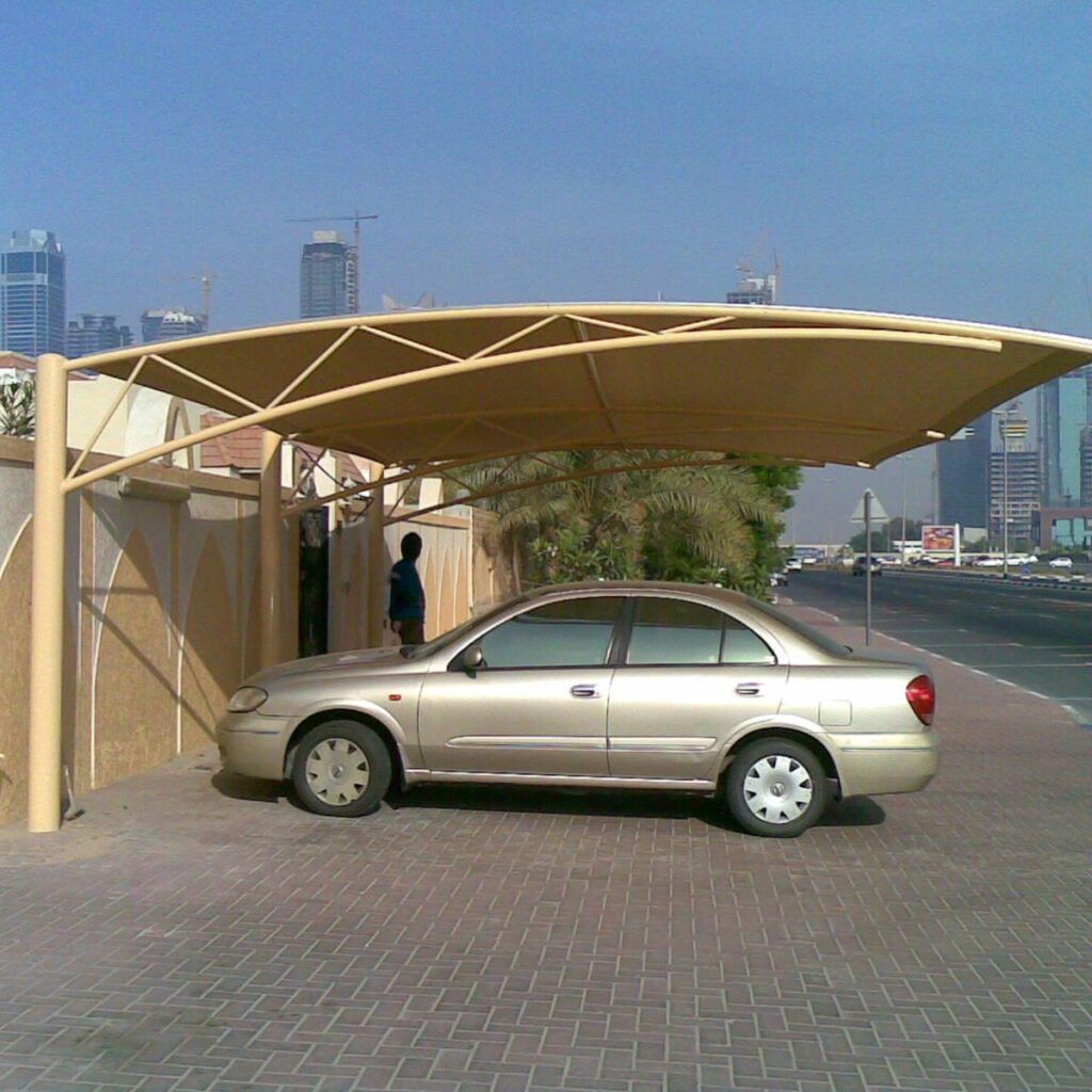 PYRAMID TOP SUPPORT CAR PARKING SHADES (5)
