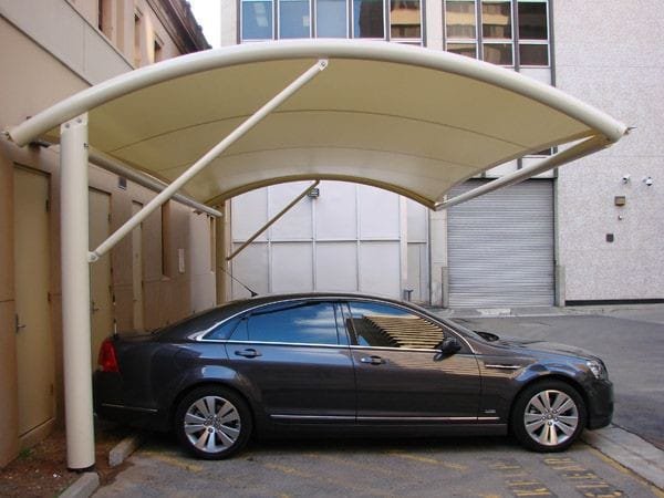 Pyramid Top Support Car Parking Shades7